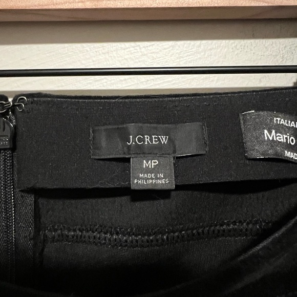 J.Crew Black Italian Stretch Velvet Leggings Mario Bellucci Size MP - Picture 12 of 12